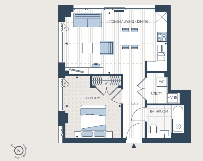 Glasswater Locks – Cardigan & Curzon Wharf – 1-BHK