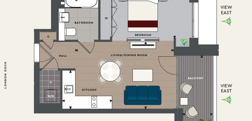 London Dock – 1-BHK