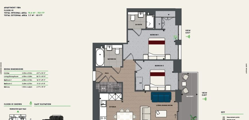 London Dock – 2-BHK